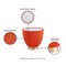 Manhattan Comfort Round End Table 1.0 and End Table 2.0 Set of 2, 18.43 in L, Stainless Steel, Orange 2-AT03-OR - alternate 6